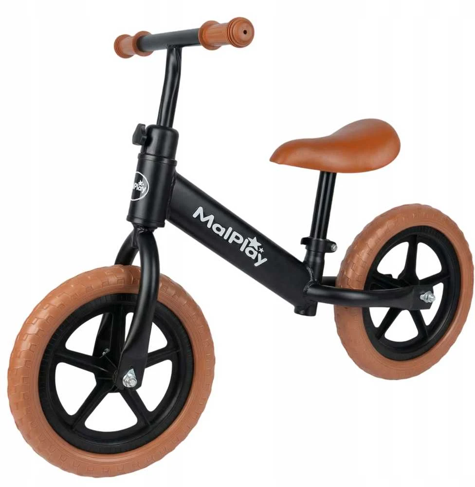 Balansinis dviratukas Malplay 12" Eva, ruda-juoda
