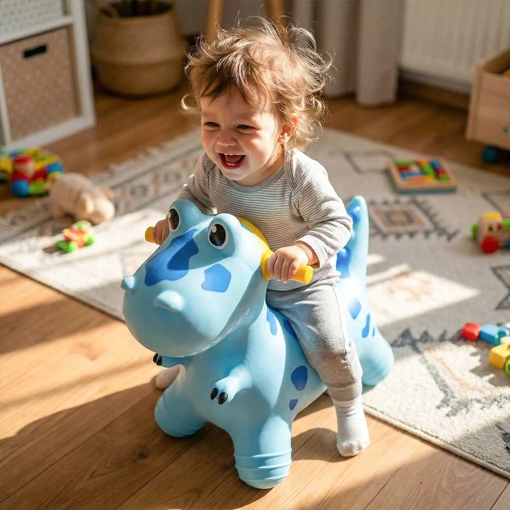 Malplay Pripučiamas guminis šokliukas Dinozauras su pompa, 48 cm