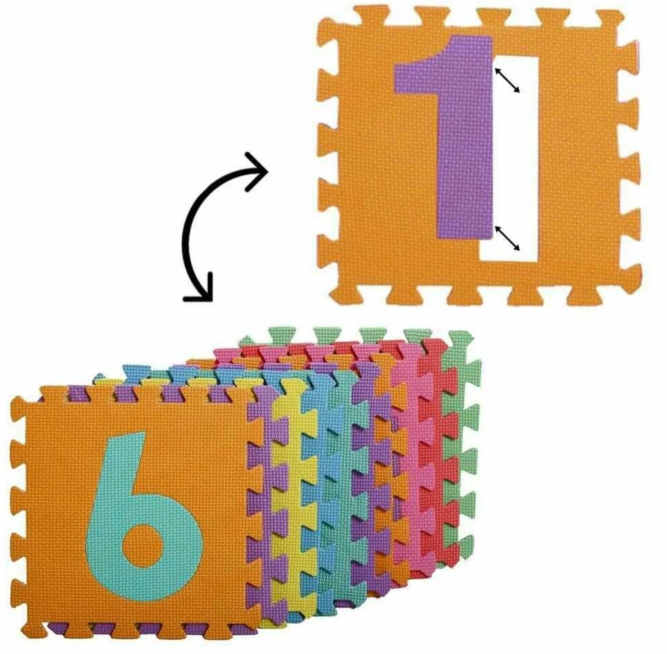 Malplay Putplasčio dėlionė - kilimėlis 29x29 raidės, 10 vnt.