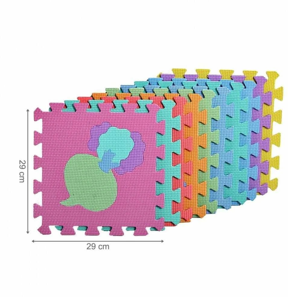 Malplay Putplasčio dėlionė - kilimėlis 29x29 vaisiai, 10 vnt.