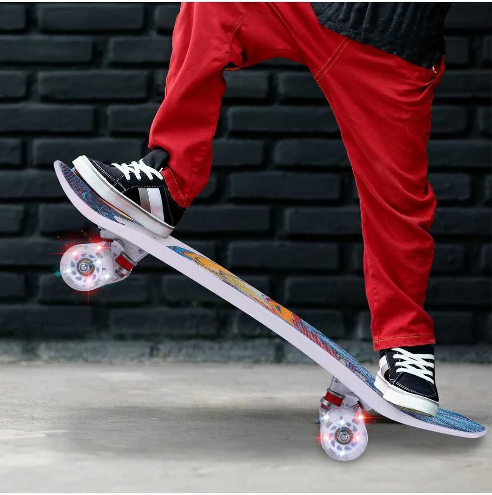 Malplay Riedlentė su rankena, LED ratais, ABEC-7, 65 cm