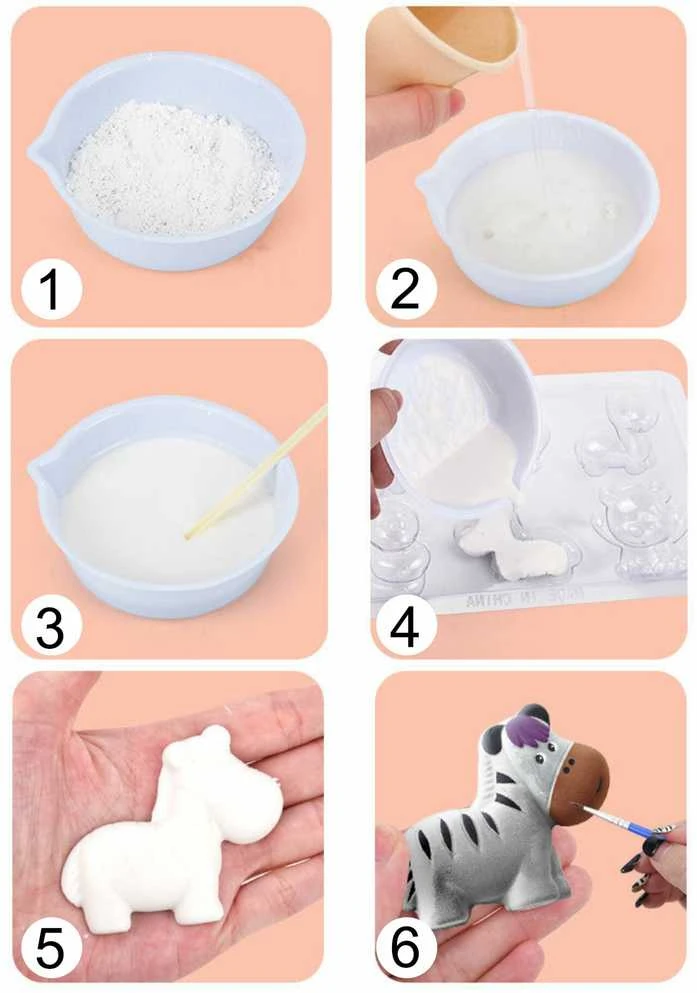Malplay Kūrybinis rinkinys DIY - mergaitės iš gipso su akvarele
