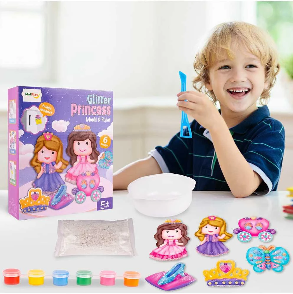Malplay Kūrybinis rinkinys DIY - mergaitės iš gipso su akvarele