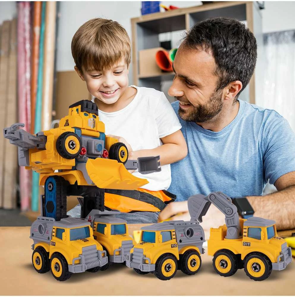 Malplay Robotas transformeris konstruktorius Automobiliai, 5in 1