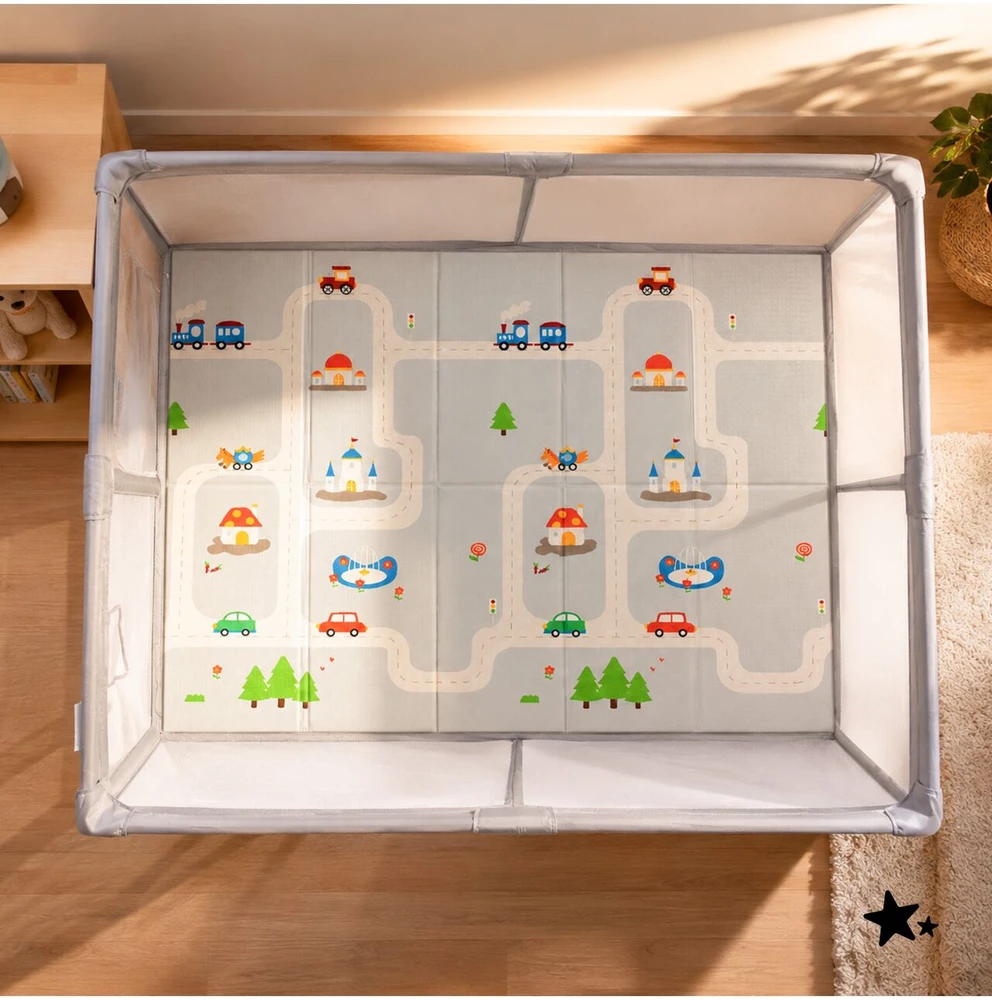 Malplay Sulankstomas dvipusis edukacinis putplasčio kilimėlis 150x180 XPE