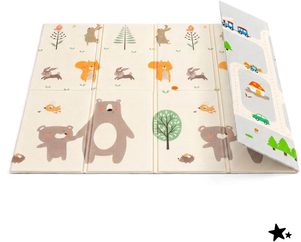 Malplay Sulankstomas dvipusis edukacinis putplasčio kilimėlis 150x180 XPE