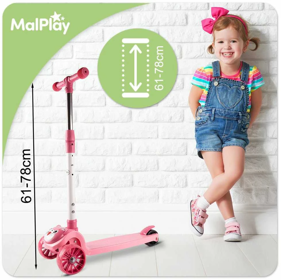 Malplay Triratis balansinis paspirtukas Kačiukas su LED ratais
