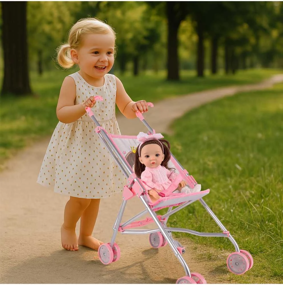 Malplay Sulankstomas vežimėlis lėlei Vienaragis ir princesė