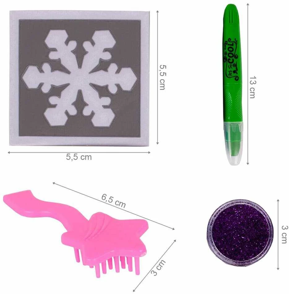 Malplay Tatuiruočių ir plaukų dažymo rinkinys „2in1 Beads“