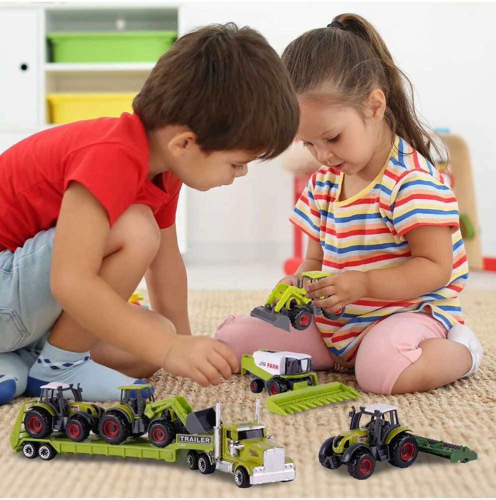 Malplay Ūkininko rinkinys su gyvuliais ir technika, 27 vnt
