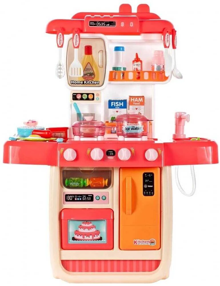 Malplay Vaikiška didelė virtuvėlė su šviesa ir garsu + produktais