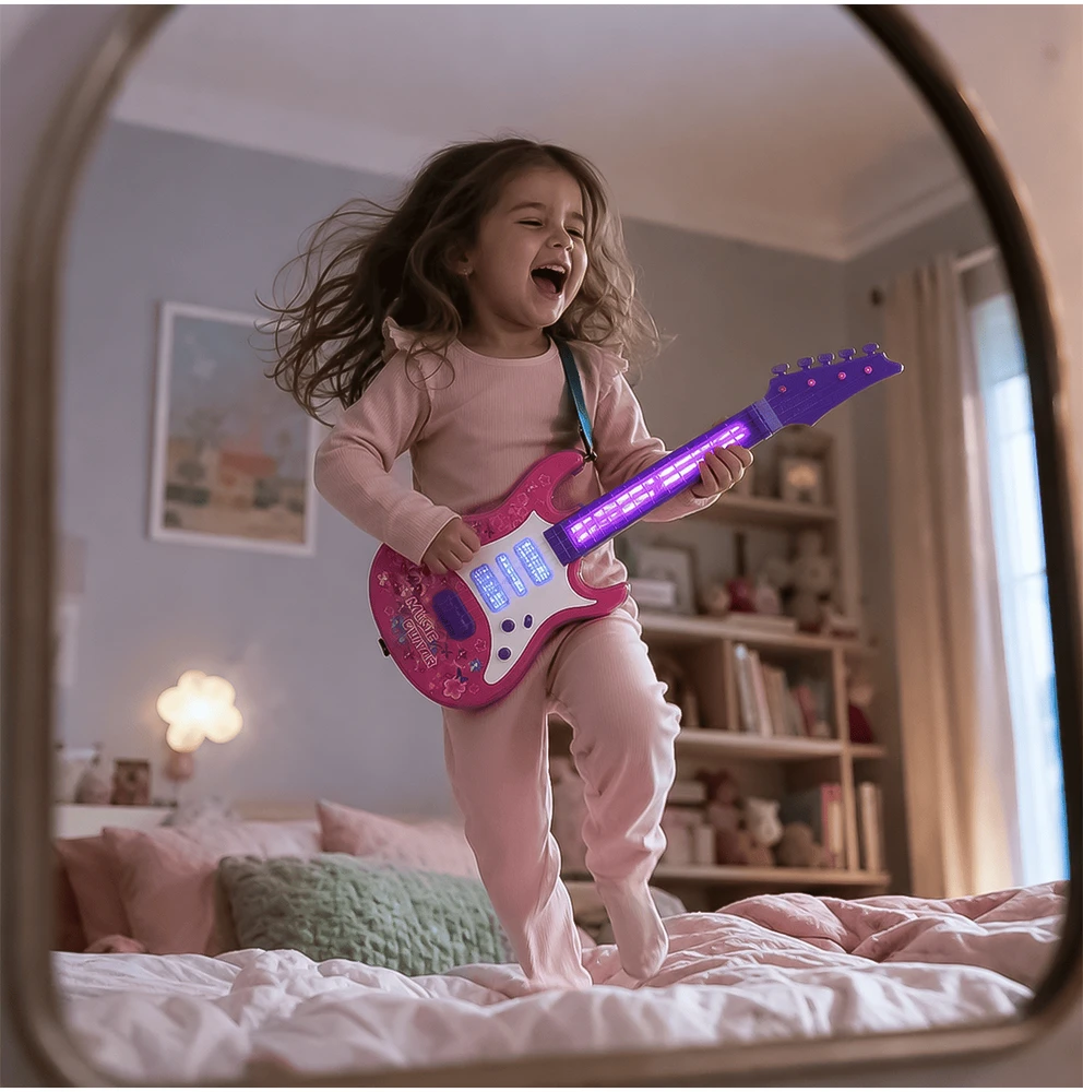 Malplay Vaikiška gitara 53 cm su šviesa ir garsu