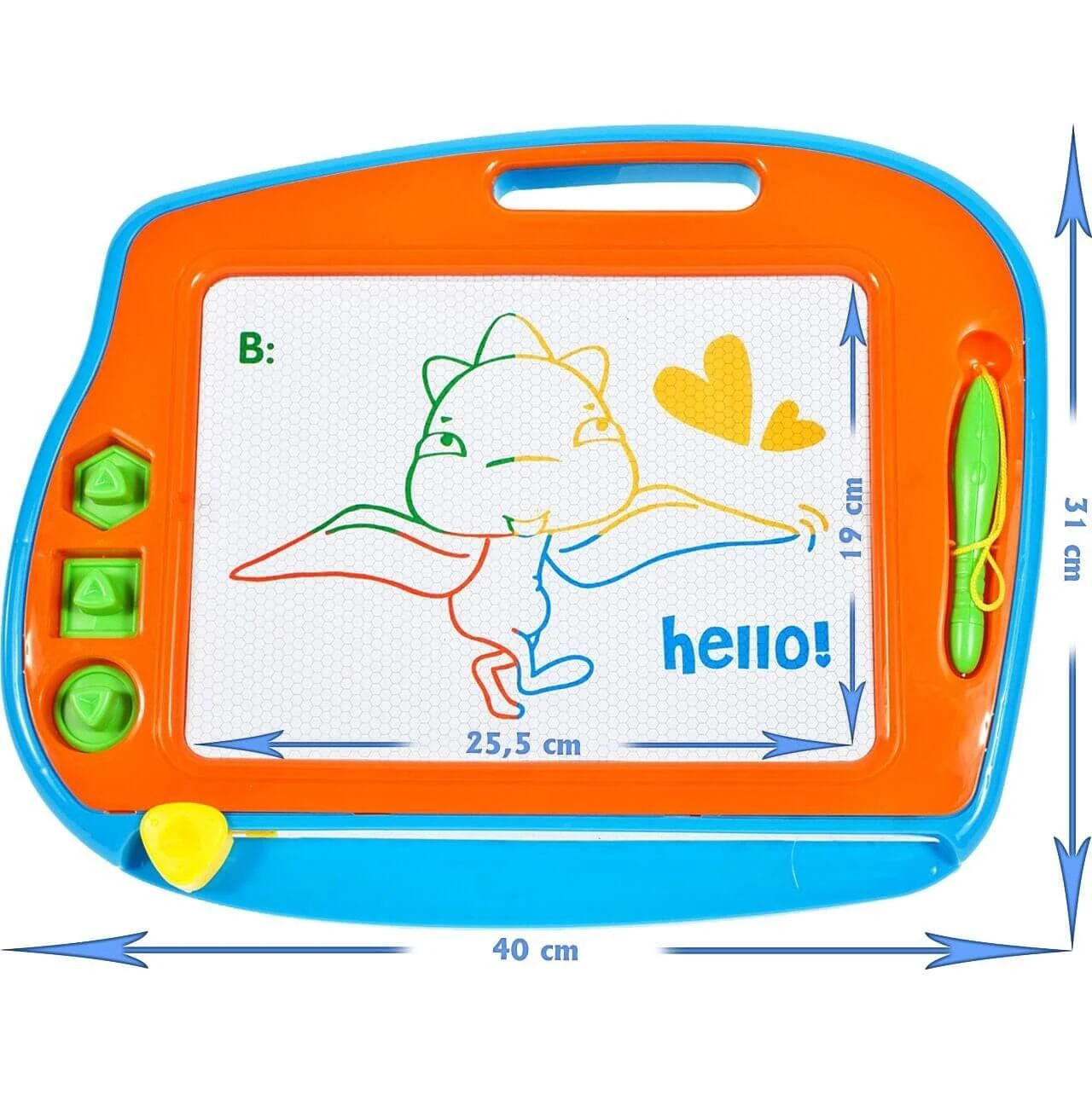 Malplay Vaikiška magnetinė piešimo lenta 2in 1