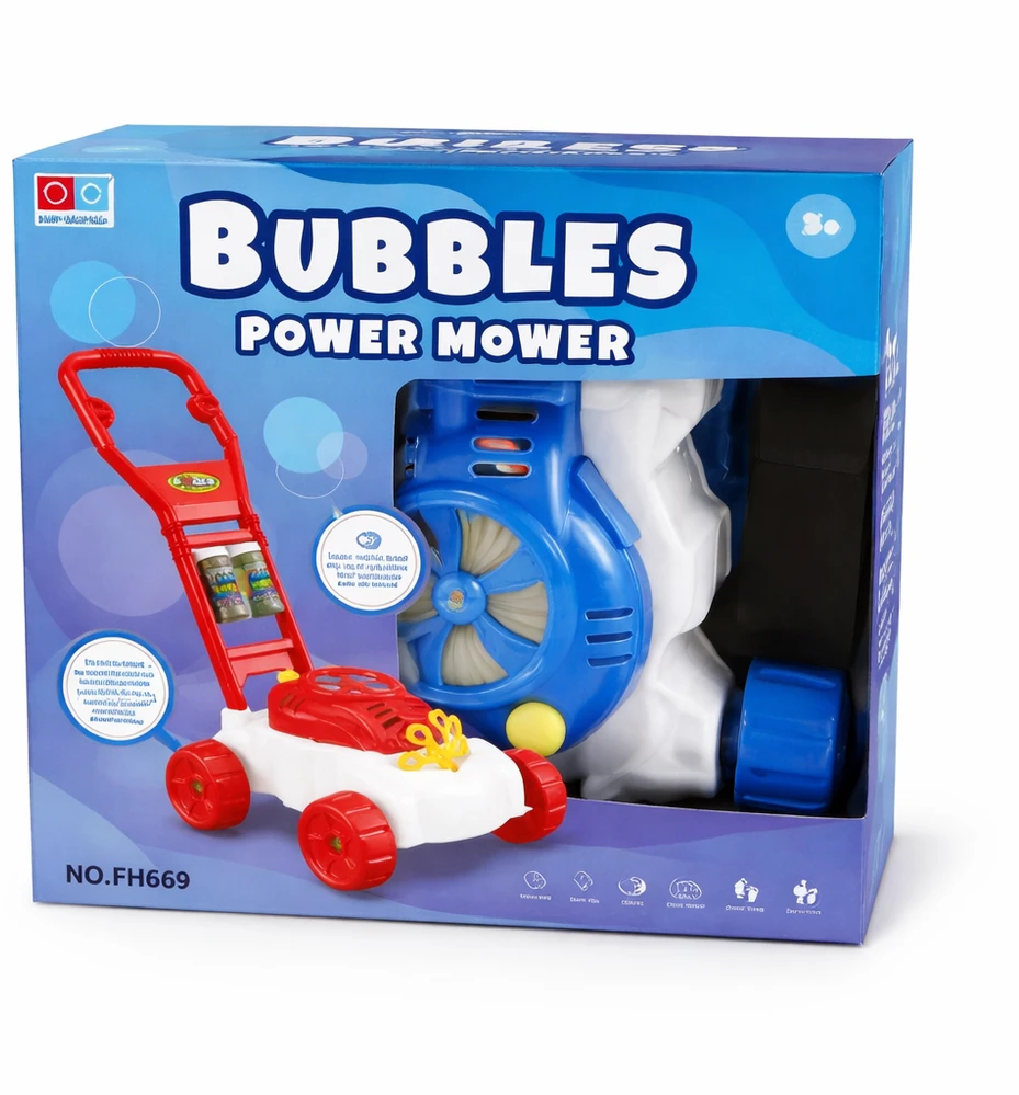 Malplay Vaikiška muilo burbulų žoliapjovė „Bubbles Power Mower“ – smagus žaidimas lauke
