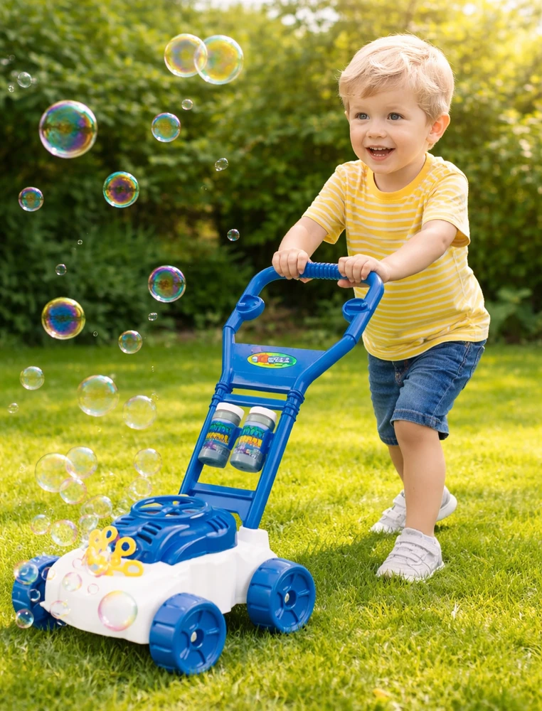 Malplay Vaikiška muilo burbulų žoliapjovė „Bubbles Power Mower“ – smagus žaidimas lauke