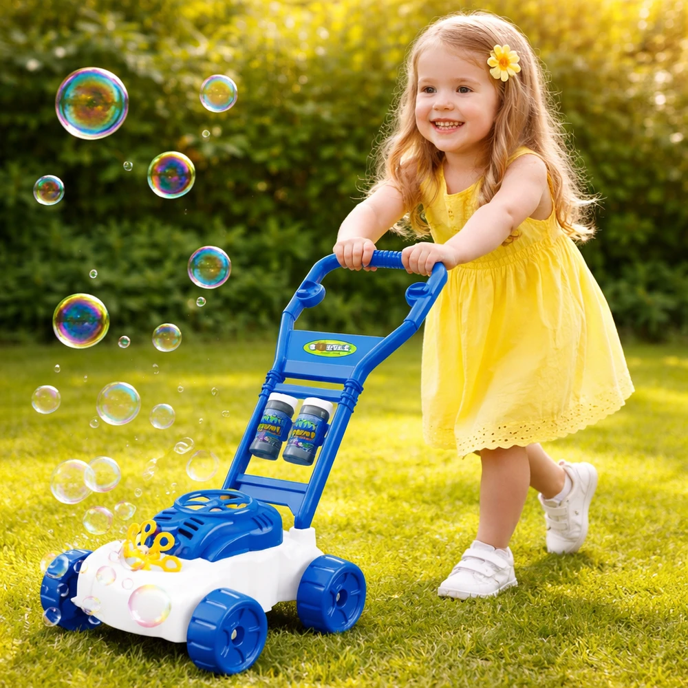 Malplay Vaikiška muilo burbulų žoliapjovė „Bubbles Power Mower“ – smagus žaidimas lauke