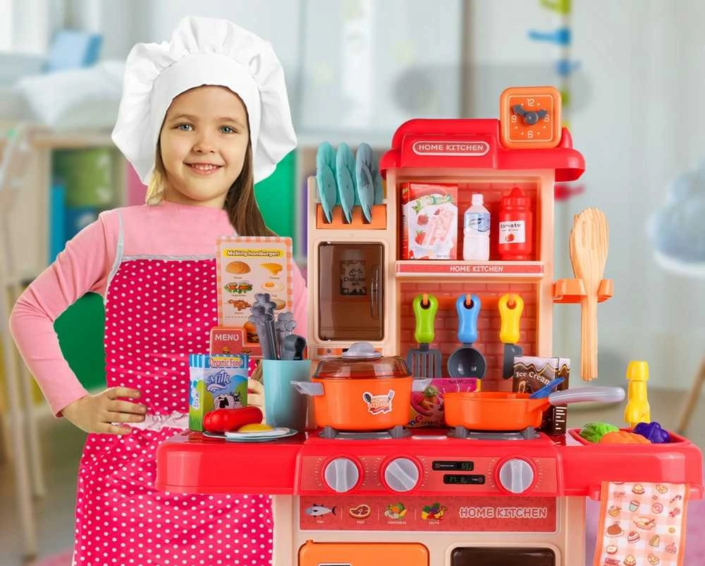 Malplay Vaikiška virtuvė su šviesa ir garsu + produktais, 42 vnt