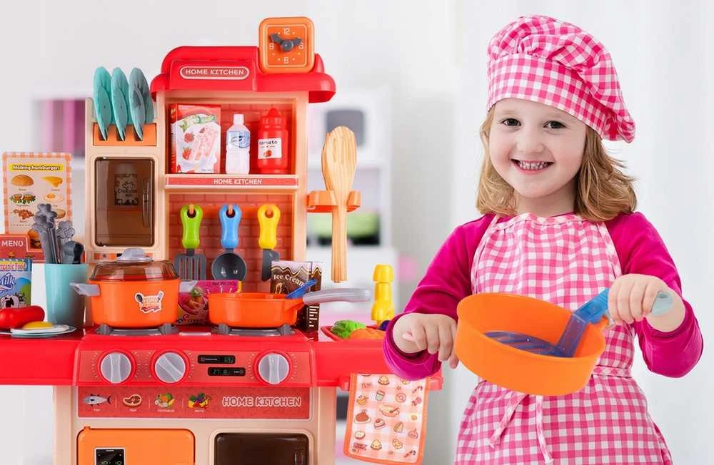Malplay Vaikiška virtuvė su šviesa ir garsu + produktais, 42 vnt