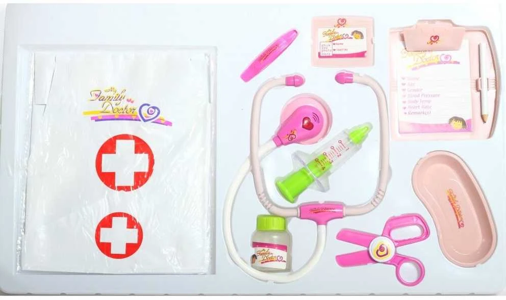 Malplay Rožinė Žaislinis gydytojo rinkinys su garsais ir švieselėmis doctor Rožinė