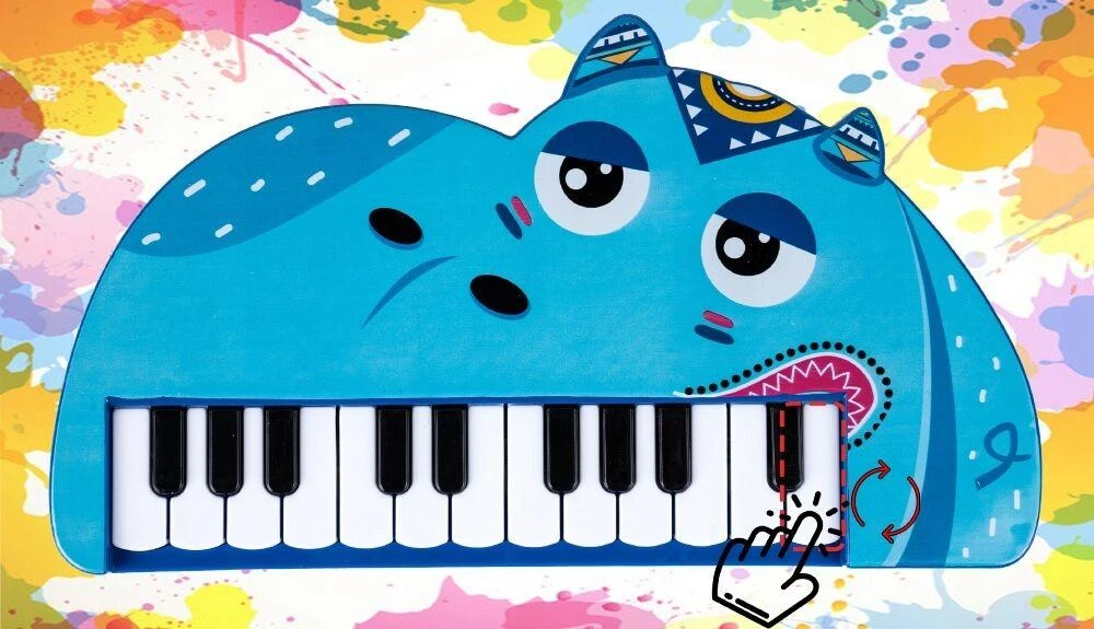 Malplay Vaikiškas pianinas Begemotukas, 22 klavišai