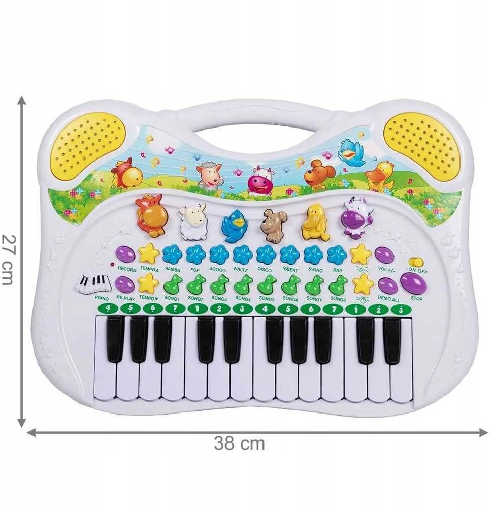 Malplay Vaikiškas pianinas Elektroniniai gyvūnai