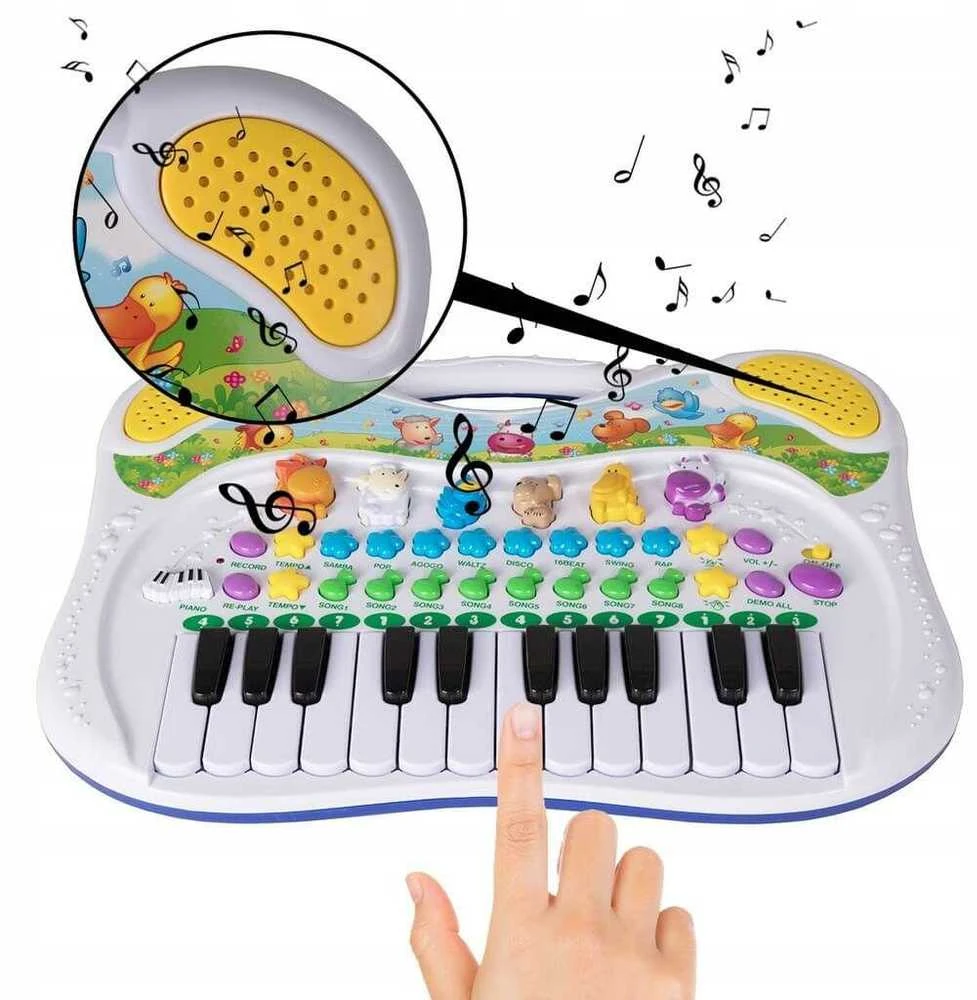 Malplay Vaikiškas pianinas Elektroniniai gyvūnai