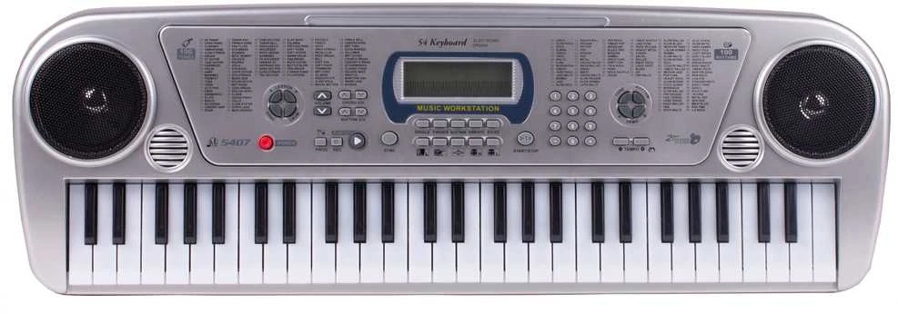 Malplay Vaikiškas pianinas su mikrofonu, 54 klavišai, sidabrinis