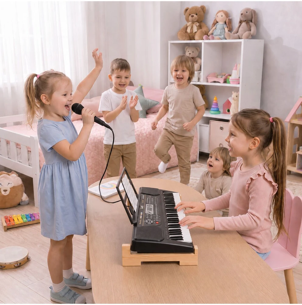 Malplay Vaikiškas pianinas su mikrofonu, 61 klavišas