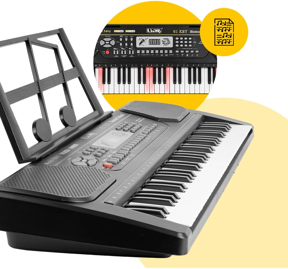 Malplay Vaikiškas pianinas su mikrofonu, 61 klavišas