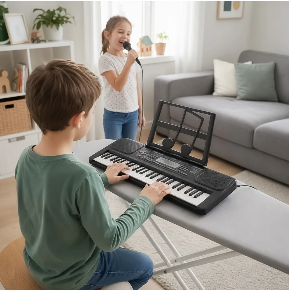 Malplay Vaikiškas pianinas su mikrofonu, 61 klavišas