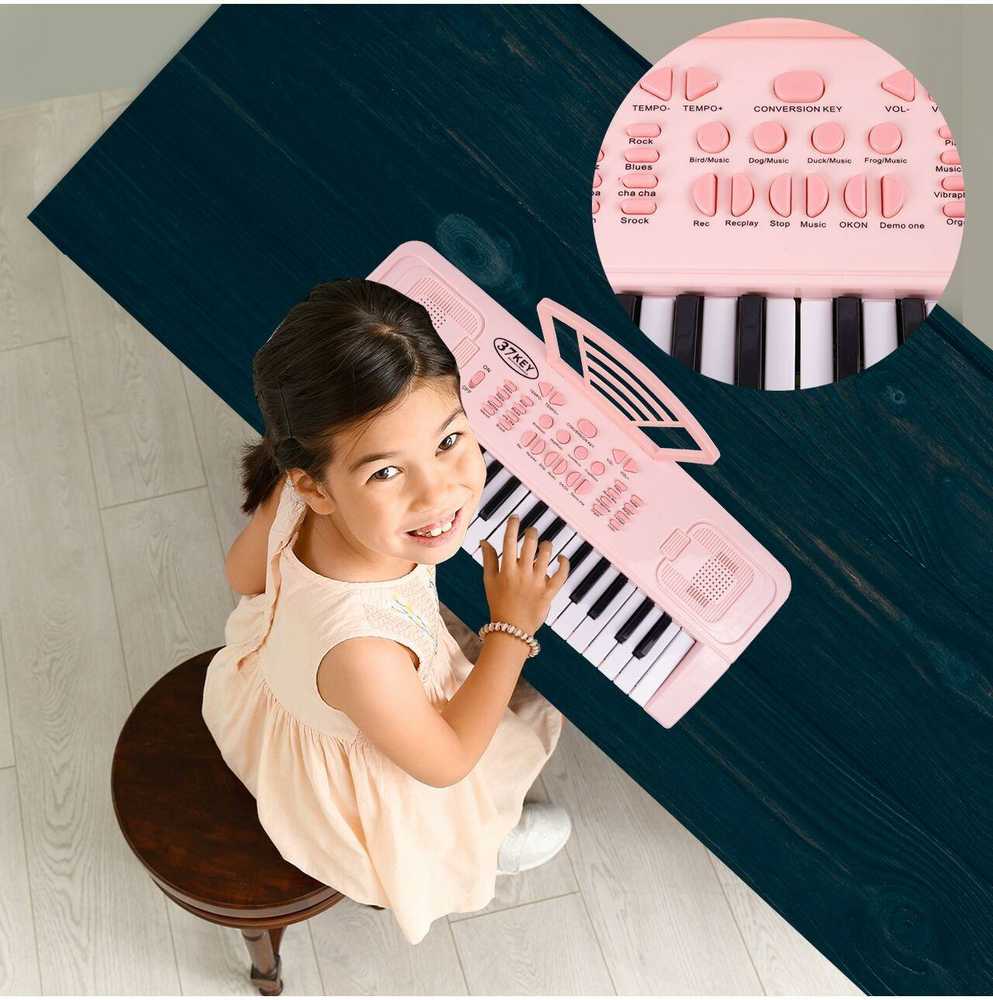 Malplay Vaikiškas pianinas su mikrofonu, 37 klavišai