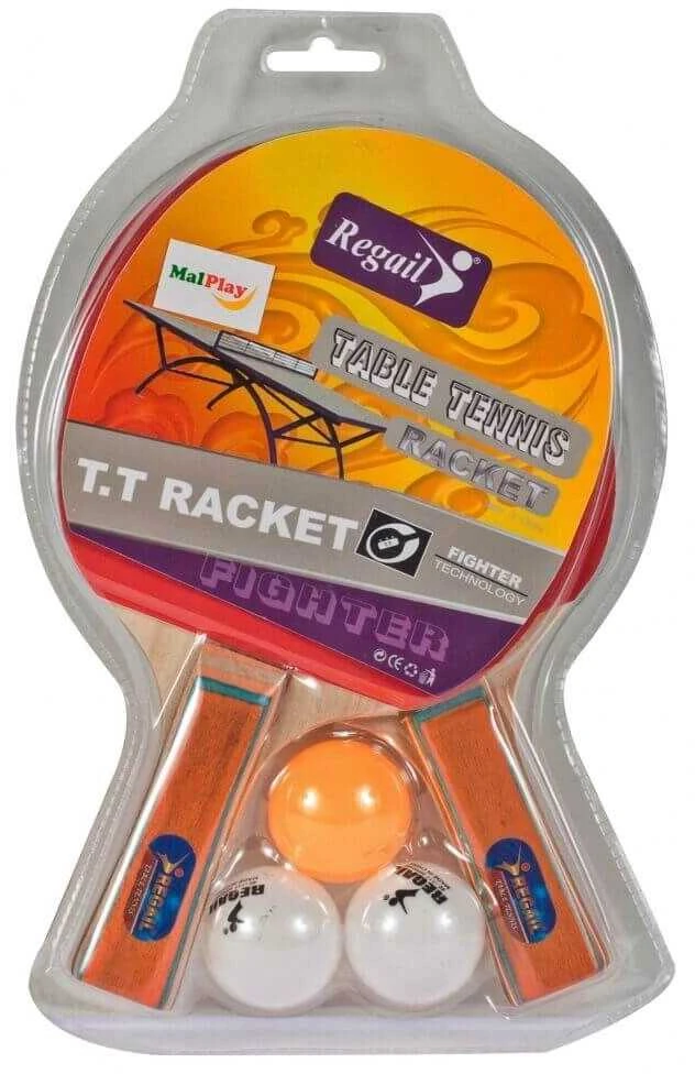 Malplay Vaikiškos stalo teniso raketės + 3 kamuoliai