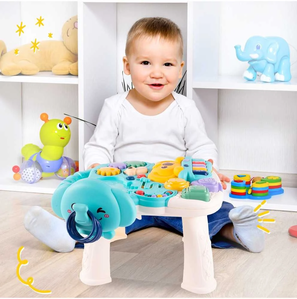 Malplay Žaislas kūdikiams MINI Lavinamasis interaktyvus staliukas su pianinu