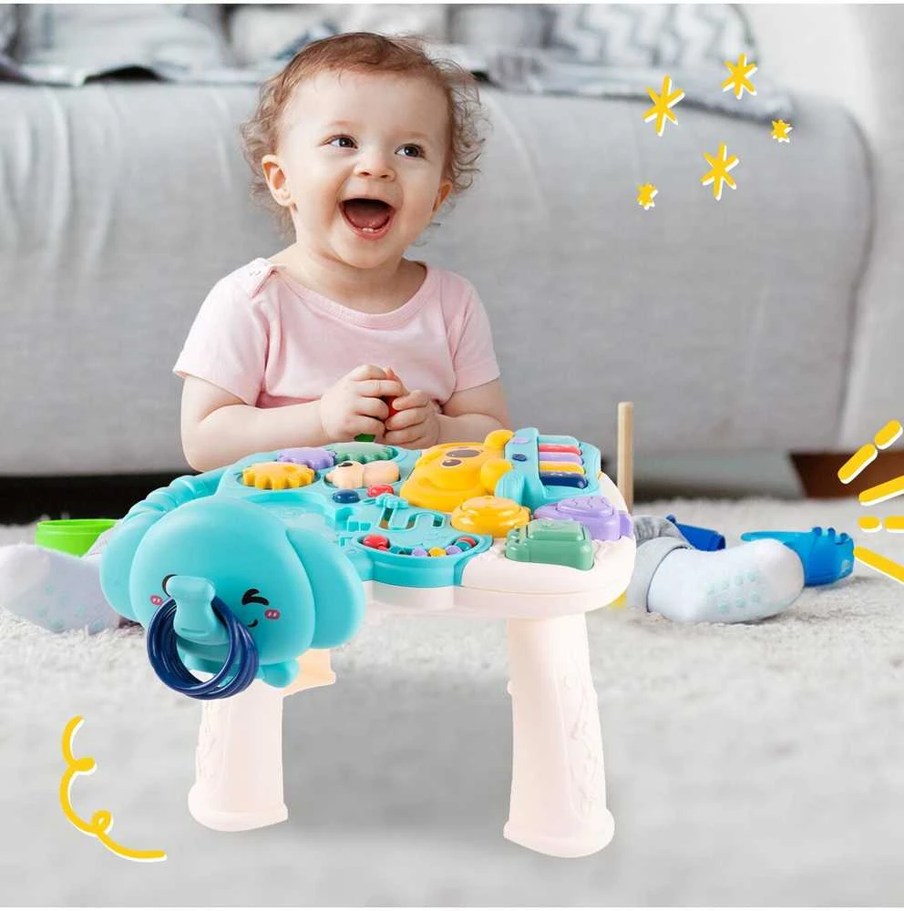 Malplay Žaislas kūdikiams MINI Lavinamasis interaktyvus staliukas su pianinu