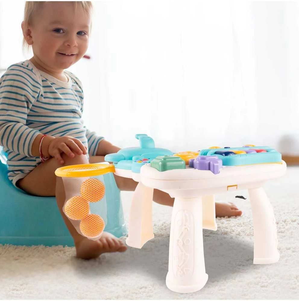 Malplay Žaislas kūdikiams MINI Lavinamasis interaktyvus staliukas su pianinu