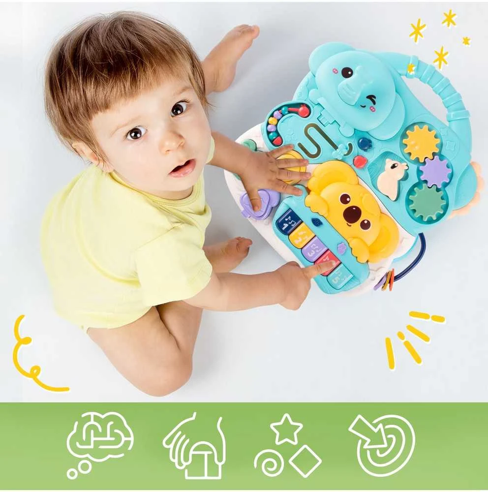 Malplay Žaislas kūdikiams MINI Lavinamasis interaktyvus staliukas su pianinu