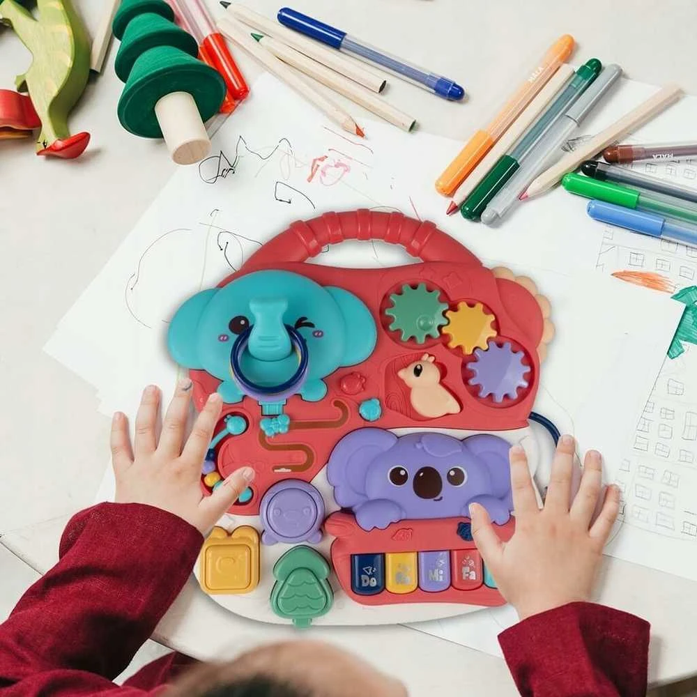 Malplay Žaislas kūdikiams MINI Lavinamasis interaktyvus staliukas su pianinu
