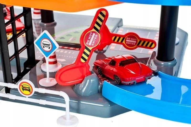 Malplay Žaislinė automobilių stovėjimo aikštelė su trasa ir automobiliais