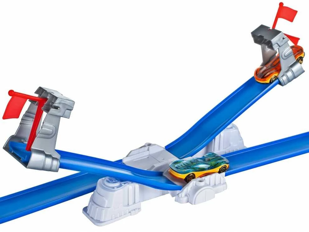 Malplay Žaislinė automobilių trasa su paleidimo įrenginiais ir 2 automobiliais 2 LOOP