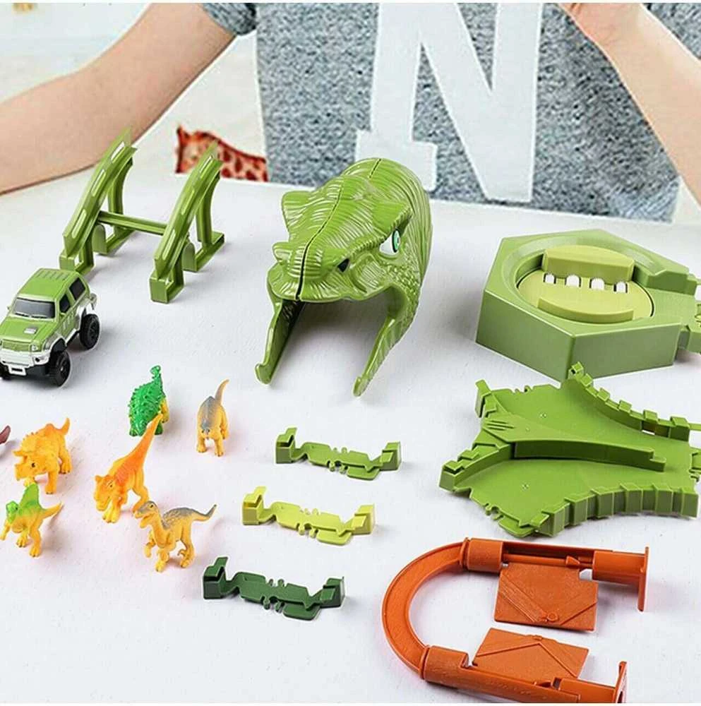 Malplay Žaislinė Mega automobilių trasa Dinozaurų parkas, 324 el.