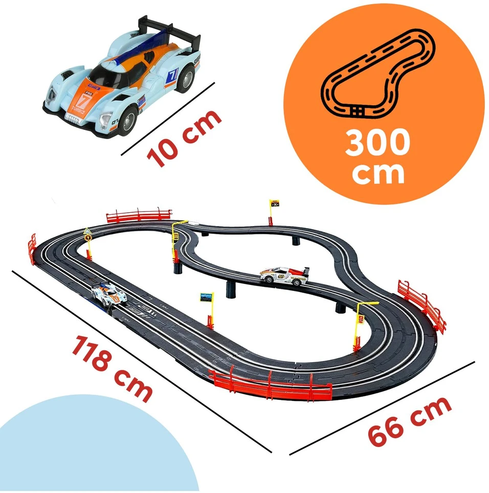 Malplay Žaislinė TOP TURBO lenktynių trasa, 300 cm