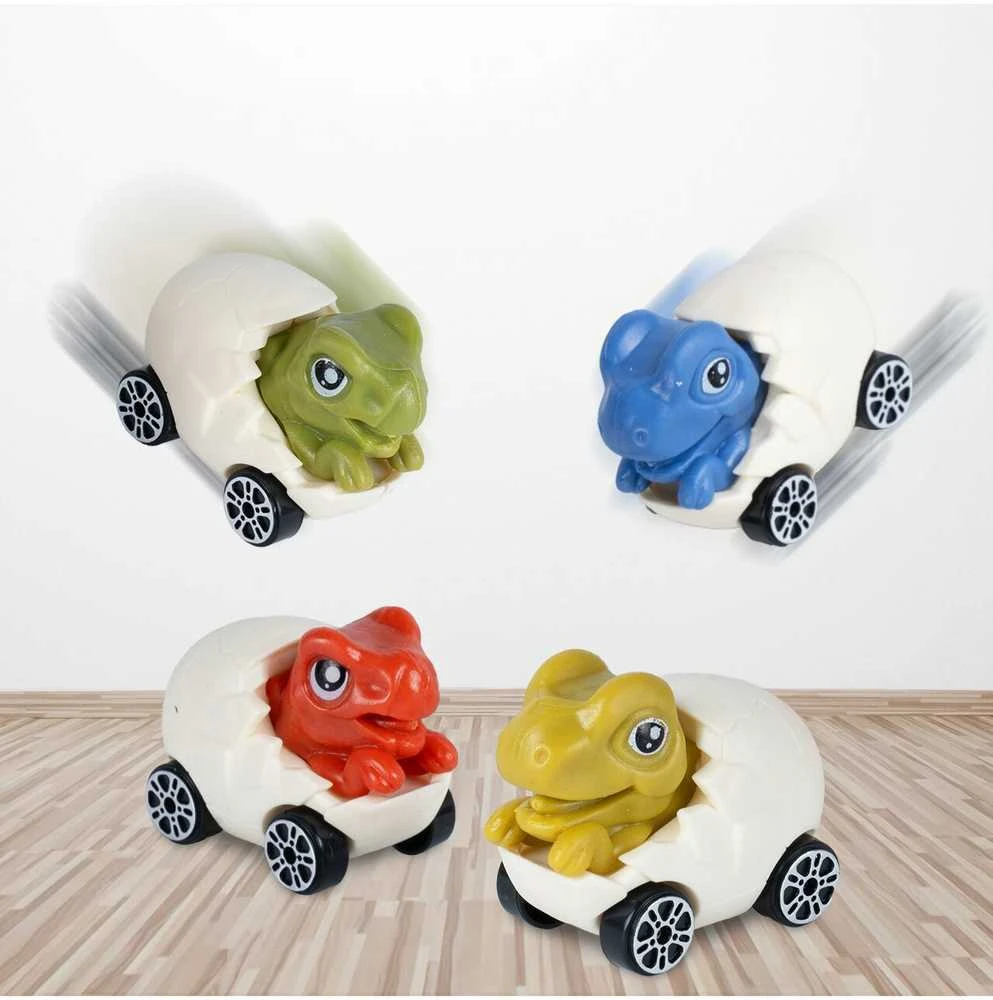 Malplay Žaislinė transporto paleidimo priemone su slydimo takeliu Dinozauras kiaušinyje, 2in1