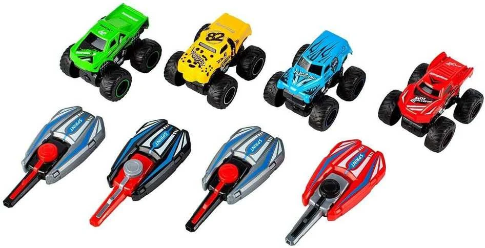 Malplay Žaisliniai metaliniai automobiliai 4 vnt. su paleidimo įranga