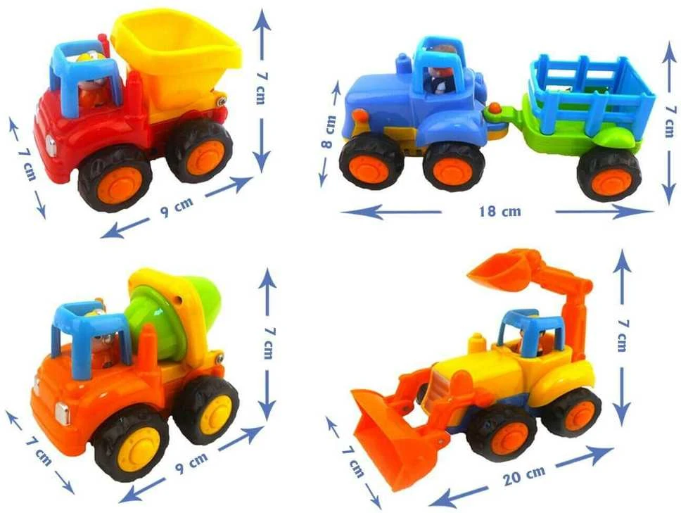 Malplay Žaisliniai statybiniai automobiliai, 4 vnt.
