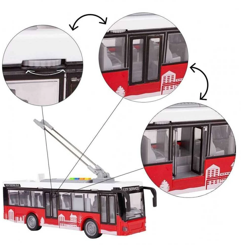 Malplay Žaislinis autobusas su šviesa, garsu ir atsidarančiomis durimis
