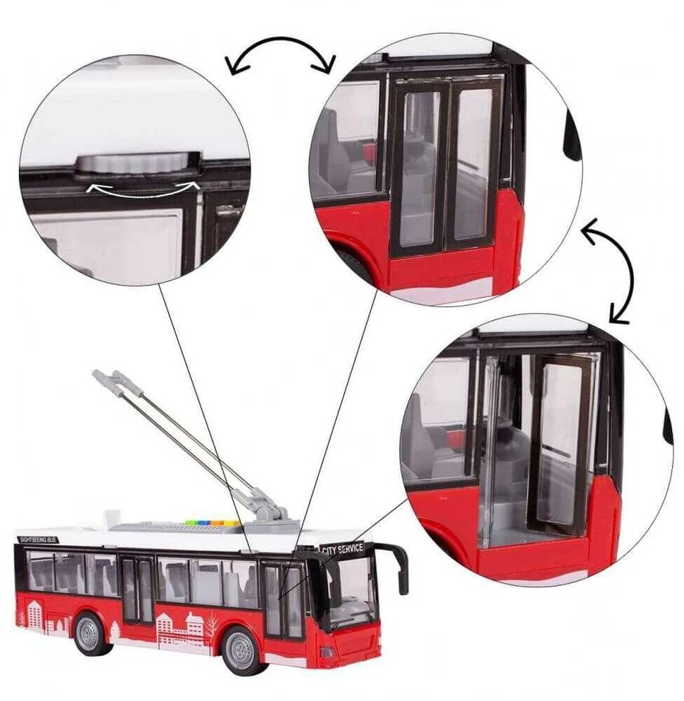 Malplay Žaislinis autobusas su šviesa, garsu ir atsidarančiomis durimis