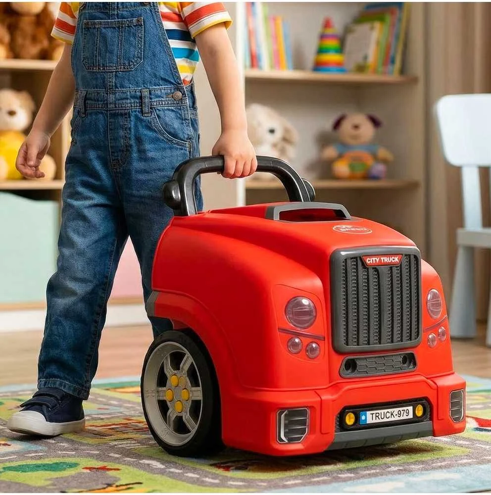 Malplay Žaislinis automobilio meistro sunkvežimio variklio išardymo rinkinys su vairavimo simuliatoriumi, garsais ir šviesomis