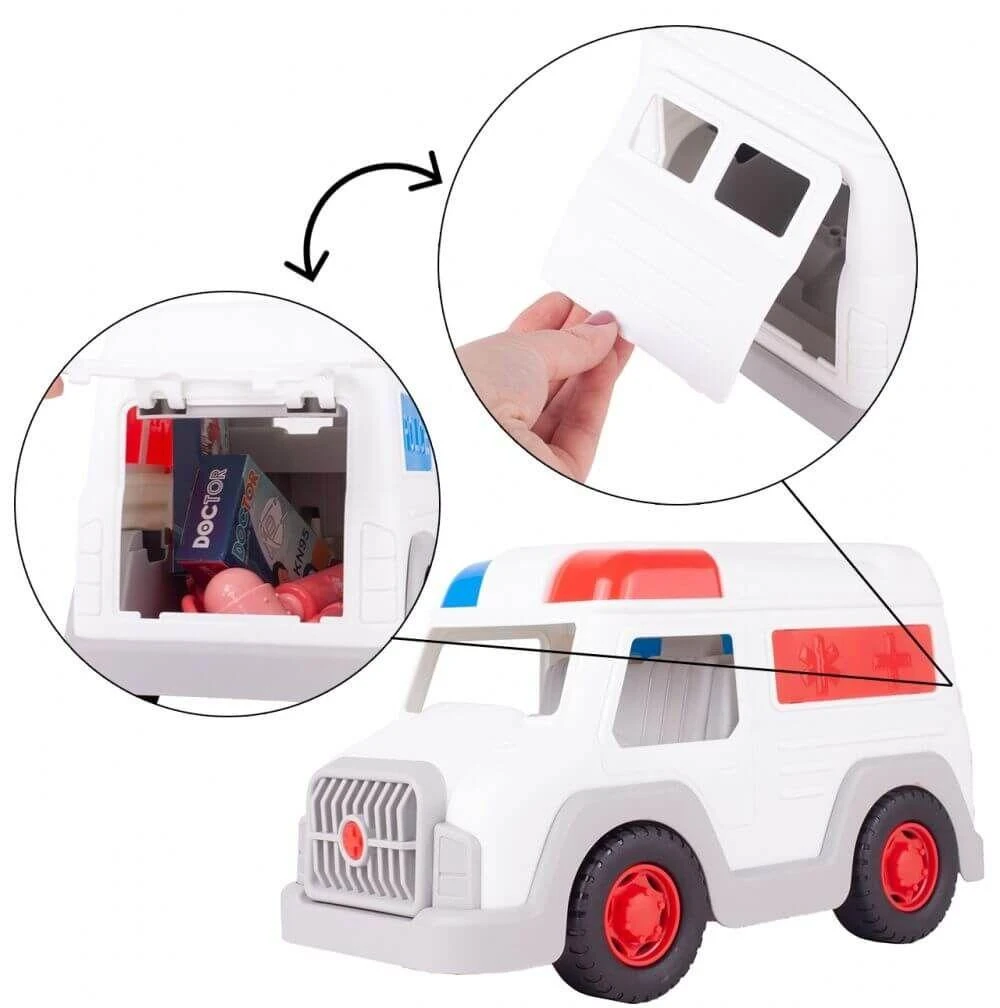 Malplay Žaislinis gydytojo rinkinys greitosios pagalbos automobilyje