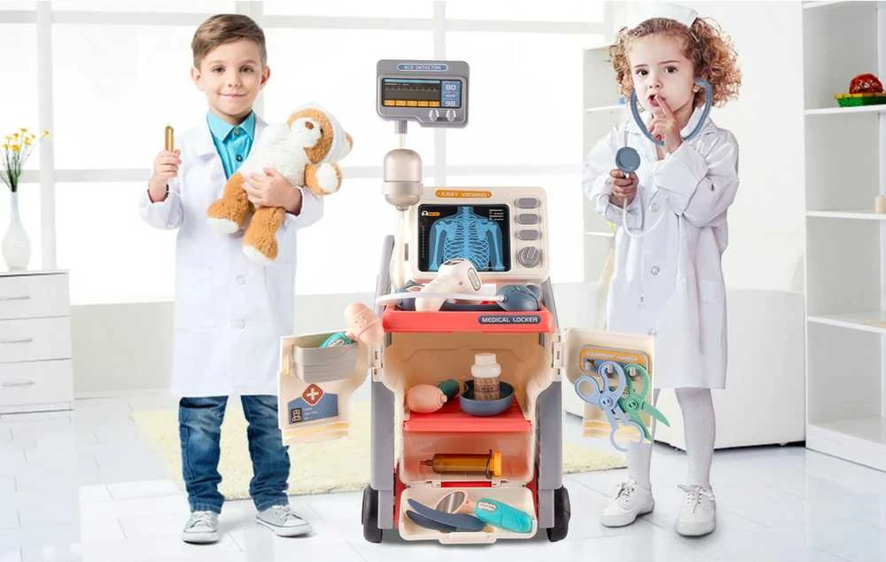Malplay Žaislinis gydytojo rinkinys su vežimėliu