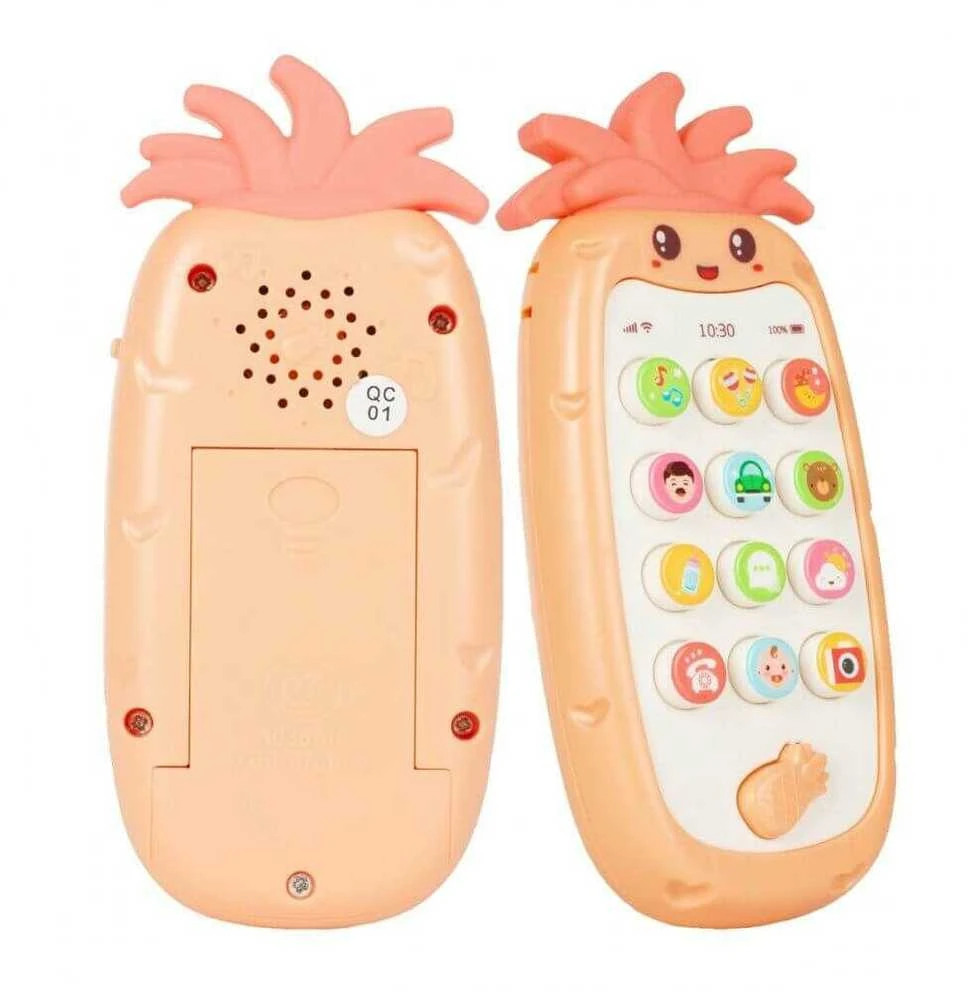 Malplay Žaislinis interaktyvus muzikinis telefonas Ananasas